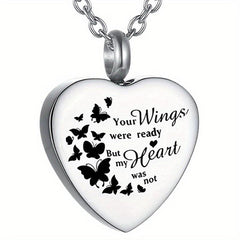 Pet Memorial Necklace Heart Pendant for Keeping Beloved Pet Ashes Close to Heart