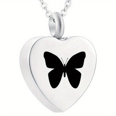 Pet Memorial Necklace Heart Pendant for Keeping Beloved Pet Ashes Close to Heart