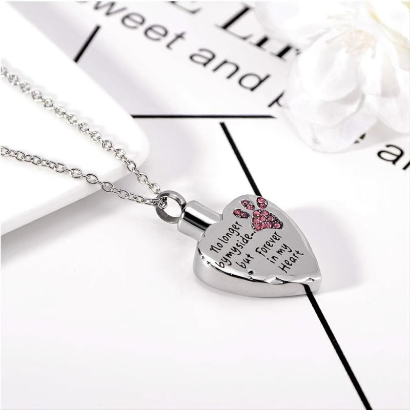 Stainless Steel Pet Memorial Necklace - Keep Your Pet's Ashes Close