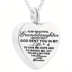 Heart Pendant Cremation Urn Necklace Ashes Jewelry - Pet Memorial Pendant