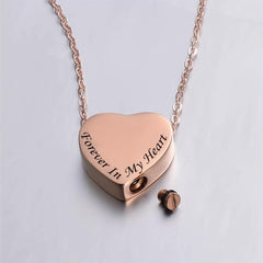Forever In My Heart Cremation Urn Necklace for Cat and Dog Pet