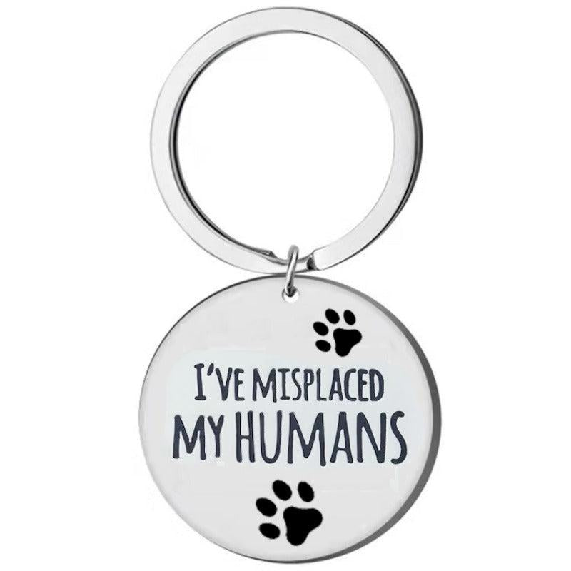 Crying Dog Steel Tag Key Chain