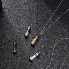 Stainless Steel Vial Pendant for Pet Keepsake and Ashes