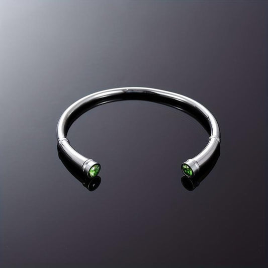 Stainless Steel Cremation Bracelet with Birthstone Keepsake Jewelry