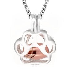 Paw Stainless Steel Memorial Locket Urn Necklace