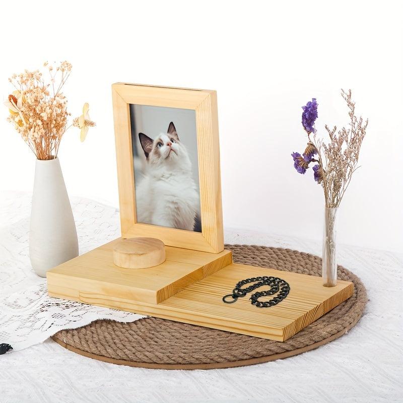 Pet Memorial Picture Frame For Dog Cat Wooden Cat Photo Frame