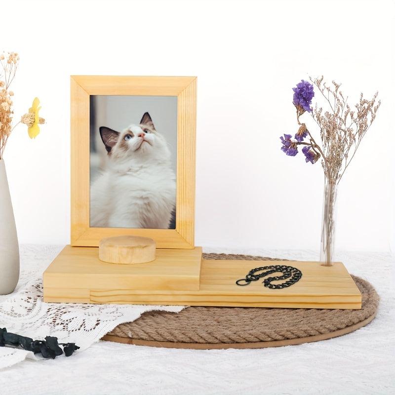 Pet Memorial Picture Frame For Dog Cat Wooden Cat Photo Frame