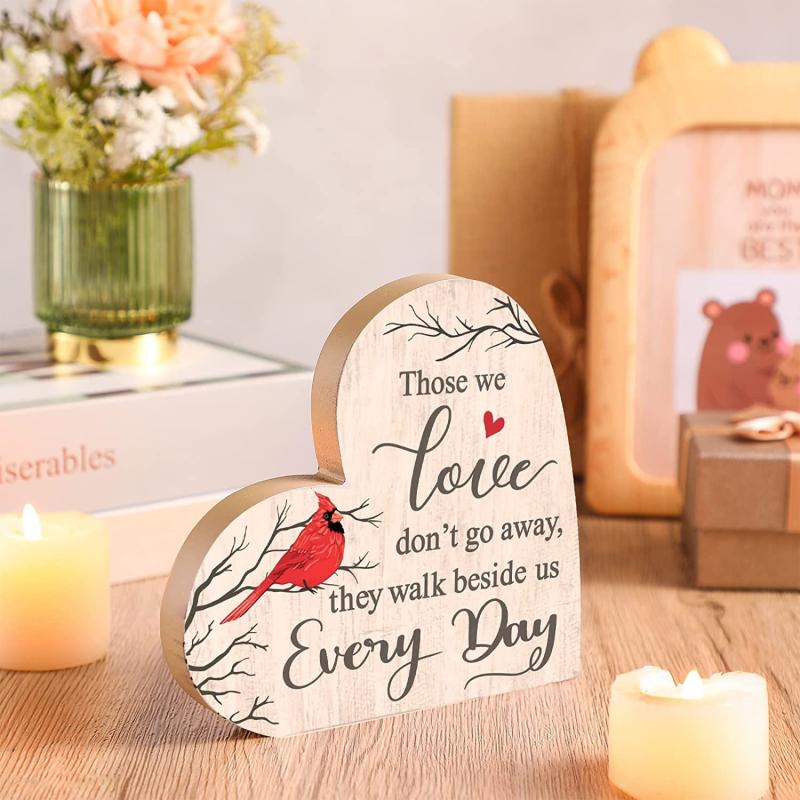 Heart Shaped Wood Pet Memorial Remembrance Plague