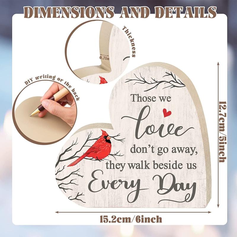 Heart Shaped Wood Pet Memorial Remembrance Plague