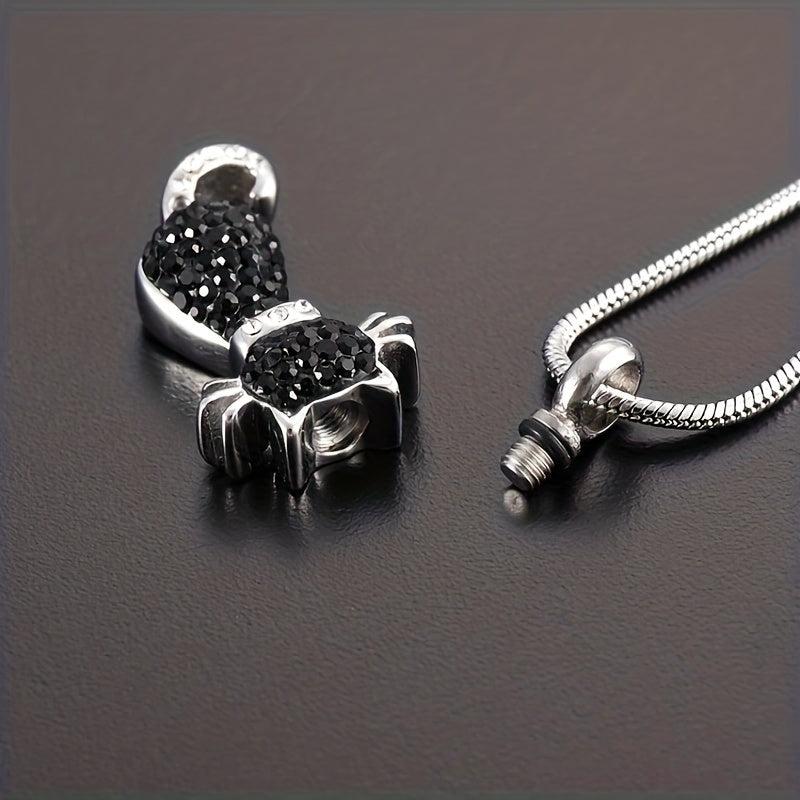Stainless Steel Pet Cremation Urn Necklace for Ashes