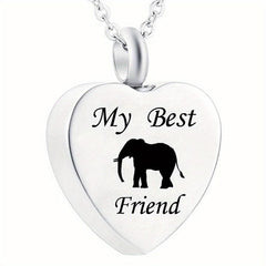 Pet Memorial Necklace Heart Pendant Cremation Urn for Ashes Keepsake Jewelry
