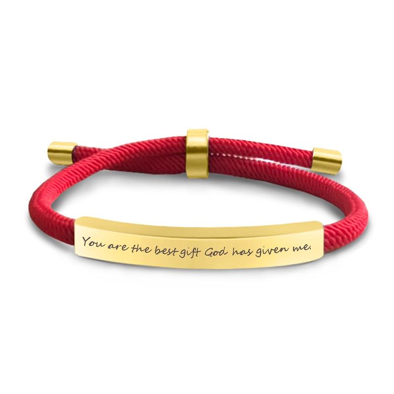 Personalized Stainless Steel Engraved Pet Name Bracelet