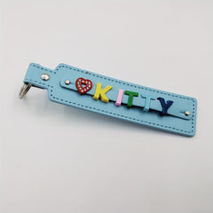 Colorful Light Pet Memorial Keychain with Customizable Letters