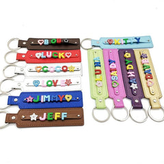 Customizable Pink Pet Memorial Keychain Colorful Letter String Up to 8 Letters