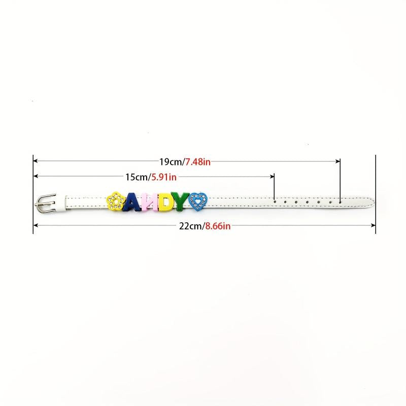 Custom Pet Memorial Bracelet - Colorful Letter String Style -