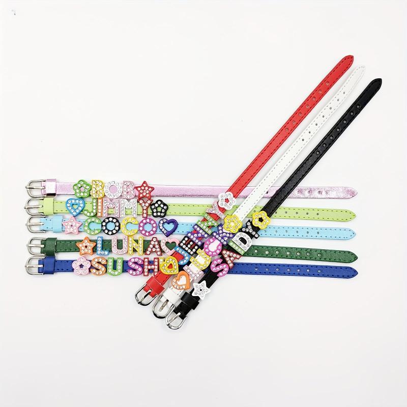 Pet Memorial Bracelet with Colorful Rhinestone Letters