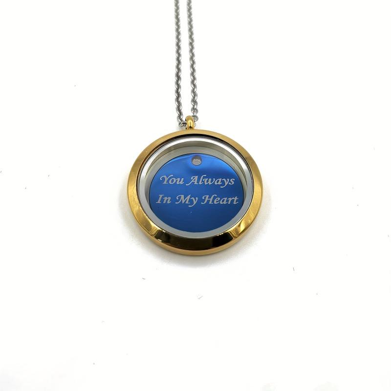Personalized Golden Pet Memorial Pendant Engrave Name Years Plate