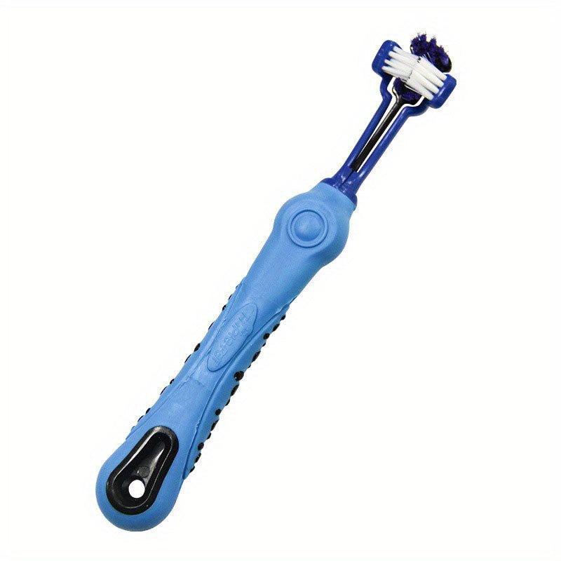 Triple Sided Pet Toothbrush for Dogs and Cats