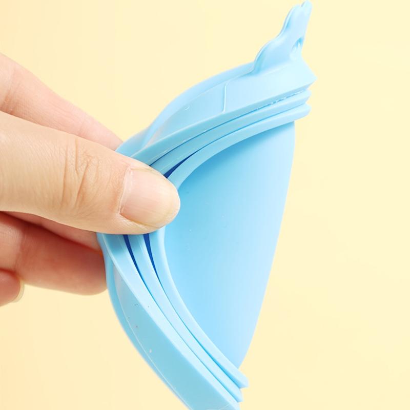 2pcs Pet Food Tin Lids Sealed Cover Spoon Silicone Random Colors