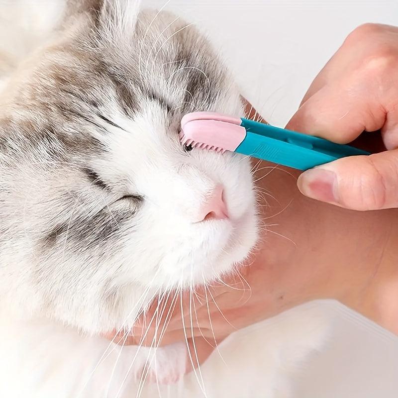 Pet Eye Cleaning Set Dog Tear Stain Remover Soft Rubber Pet Eye Comb