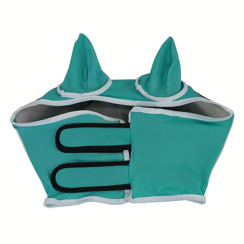 Adjustable Horse Fly Mask With Ears Breathable Durable Stretch Protection