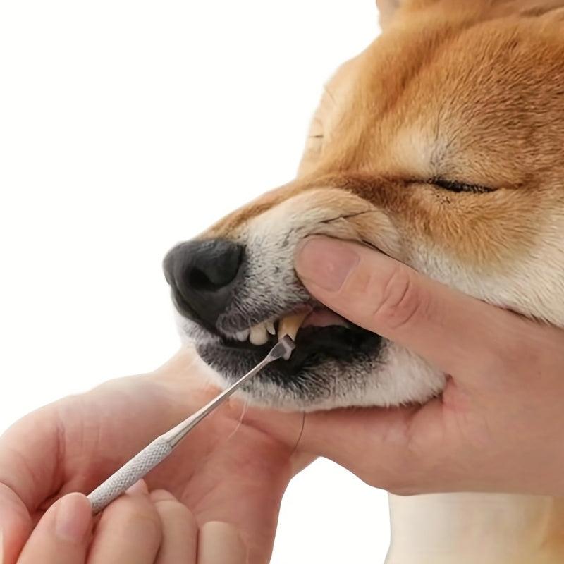 2pc Pets Teeth Cleaning Tools Double Sided Dogs Cats Tartar Remover Dental Stone