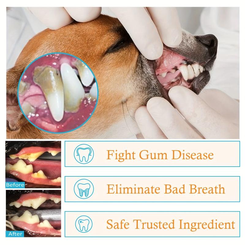 50pads Dog Toothbrush Pet Finger Cover Dental Cleaning Wipes