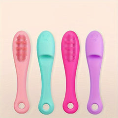 Silicone Dog Finger Toothbrush with Handle Pet Cleaning