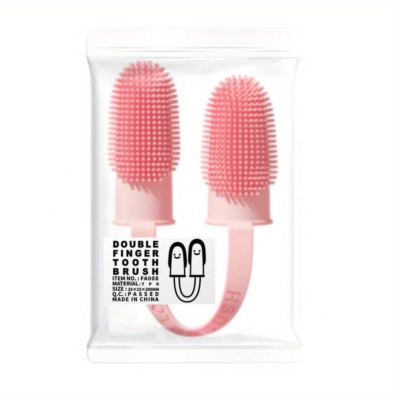 2-in-1 Pet Toothbrush for Dogs and Cats Teeth Cleaning