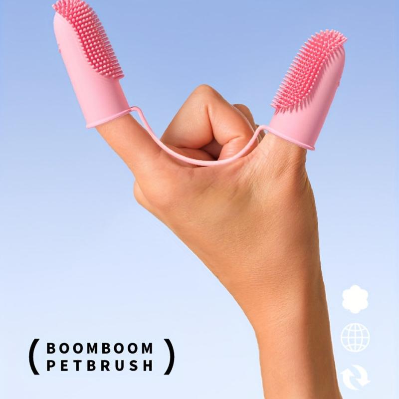 2-in-1 Pet Toothbrush for Dogs and Cats Teeth Cleaning