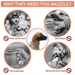 Adjustable Dog Muzzle Mesh Breathable Anti Biting