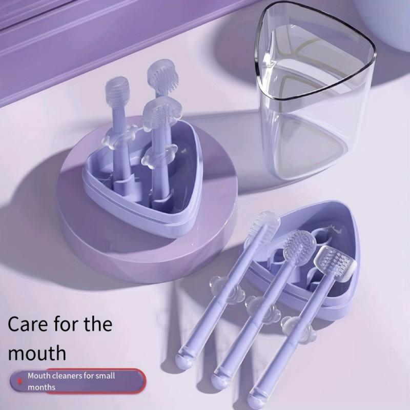 3pcs Silicone Toothbrush Set for Dogs & Cats Dental Care