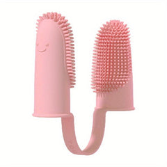 Dog Soft Double Finger Cover Toothbrush TPR Tooth Brush Pet Teeth Cleaning