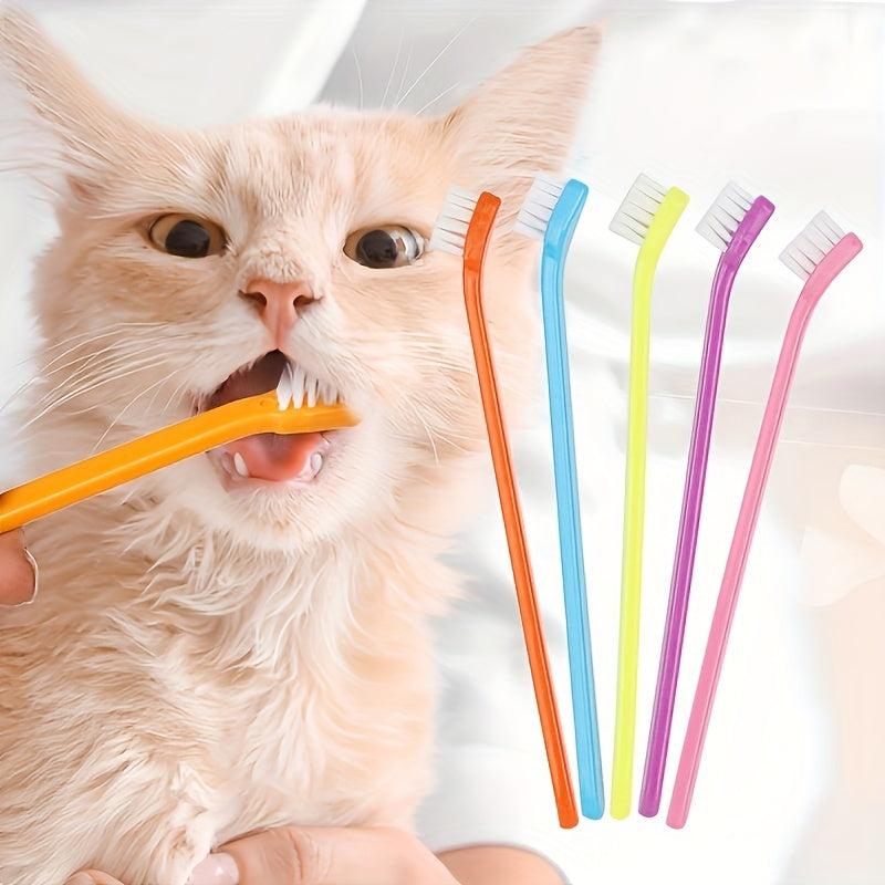 3pcs Random Pet Toothbrushes for Cat Dog Oral Care
