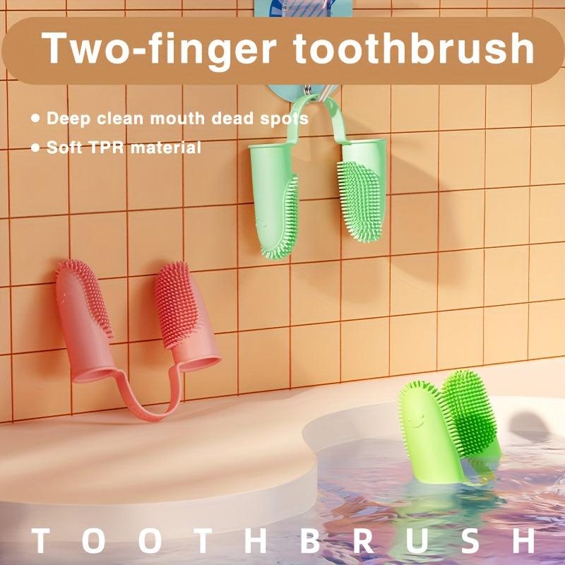 Dog Toothbrush Soft TPR Material Finger Toothbrush Kit