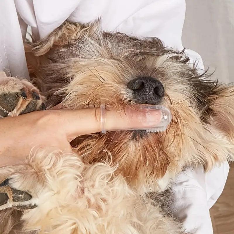 Pet Finger Toothbrush 3 Pack Dogs Cats Teeth Cleaning Supplies