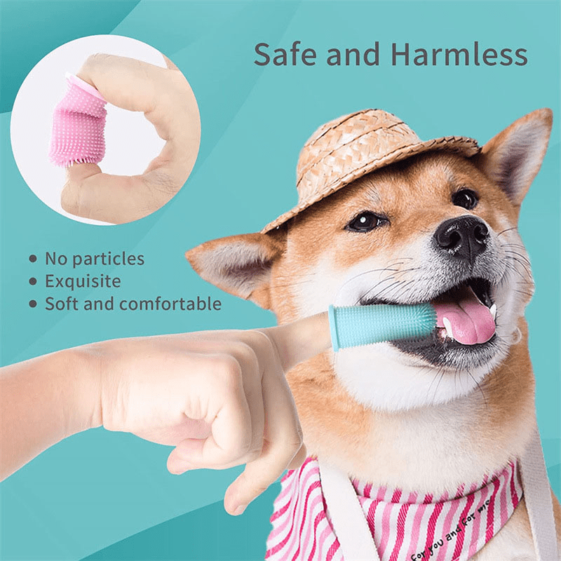 Dog Teeth Cleaning Finger Toothbrush Kit