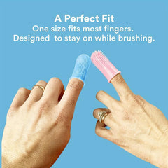 2pcs Dog Finger Toothbrush with Storage Box - Dog Teeth Cleaning Brush