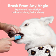 2pcs Dog Finger Toothbrush with Storage Box - Dog Teeth Cleaning Brush