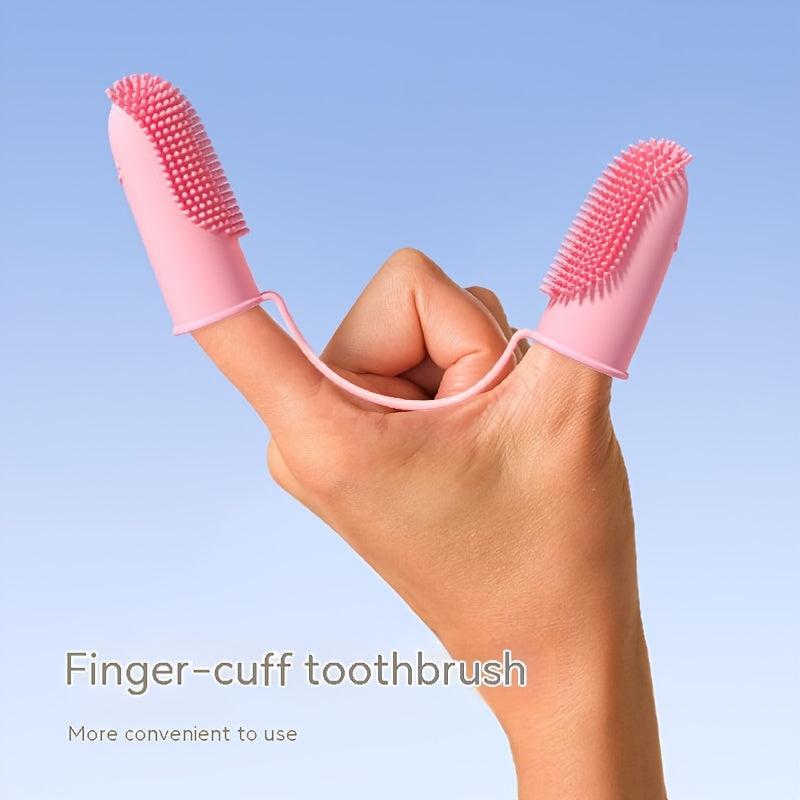 Pet Double Finger Toothbrush Soft Bristle Dog Toothbrush