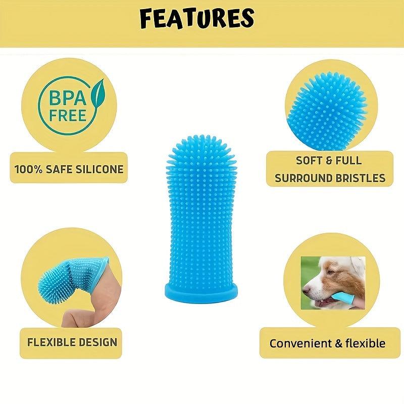 5pcs Silicone Pet Toothbrush 360 Degree Soft Bristle Dog Teeth Cleaning