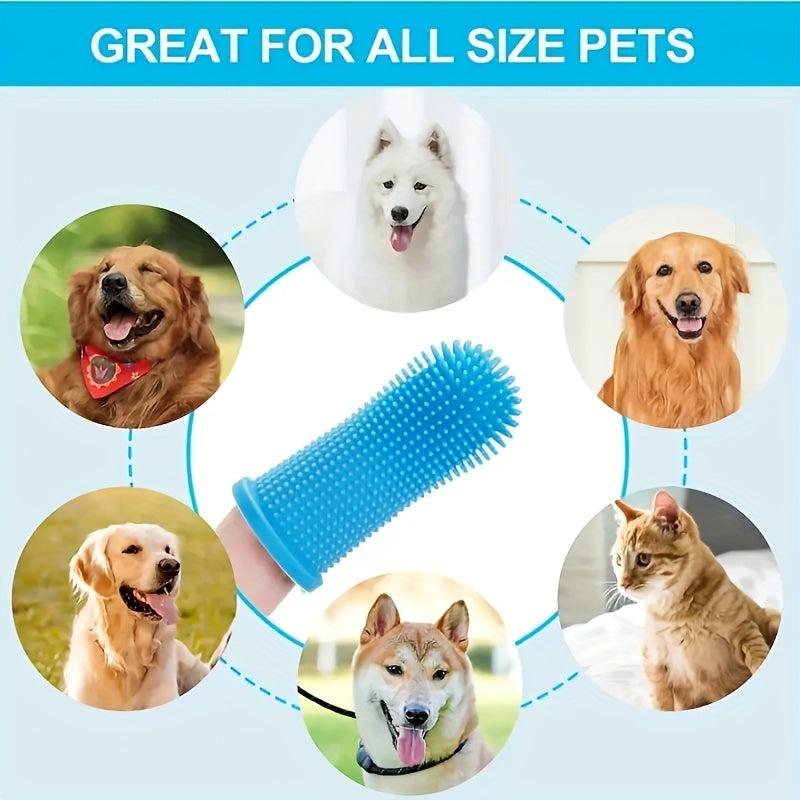 5pcs Silicone Pet Toothbrush 360 Degree Soft Bristle Dog Teeth Cleaning