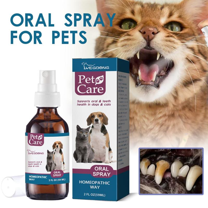 Pet Mouth Cleaning Spray For Dogs And Cats - Tartar & Bad Breath Remover