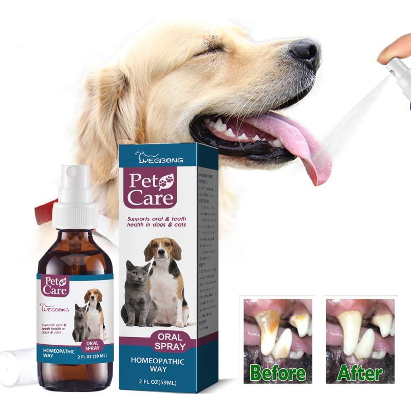 Pet Mouth Cleaning Spray For Dogs And Cats - Tartar & Bad Breath Remover
