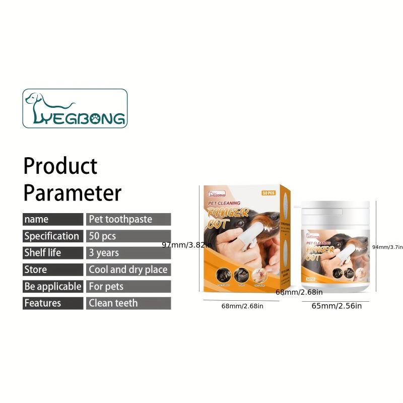 Dog Dental Care Tartar Reducing Finger Wipes