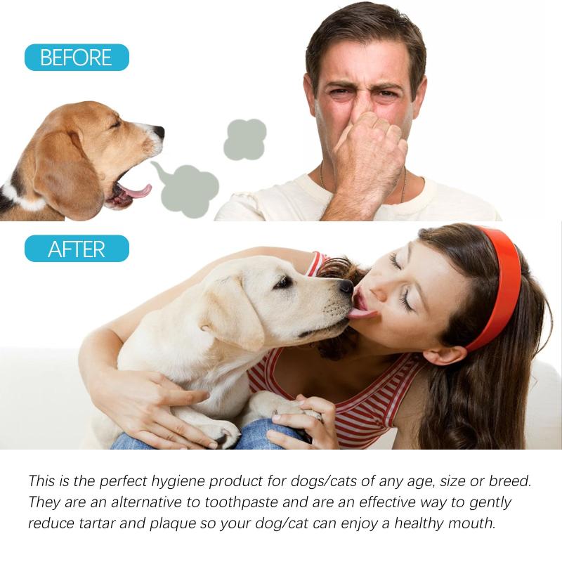 50pcs Pet Toothbrush Finger Cover Dog Dental Wipes