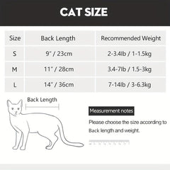 Cat Recovery Suit After Surgery Neuter Onesie Costume for Abdominal Wounds