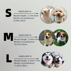 3pcs Dog Muzzles Reusable & Breathable Adjustable Dustproof Face Mask