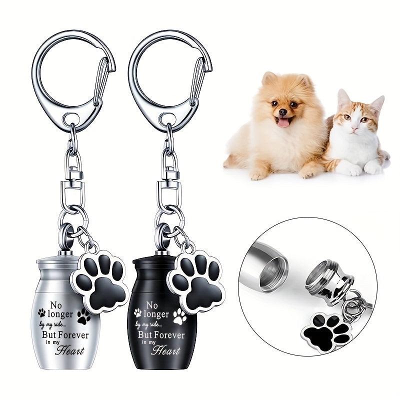 Small Pet Cremation Keychain Keepsake Memorial Jewelry for Dogs Cats
