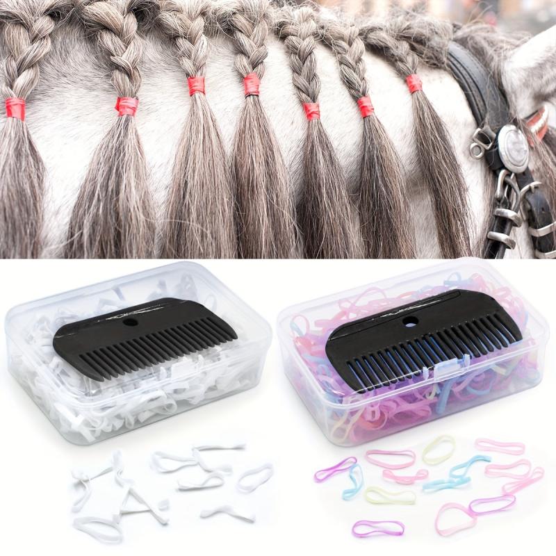 Silicone Rubber Bands & Comb Set for Horses